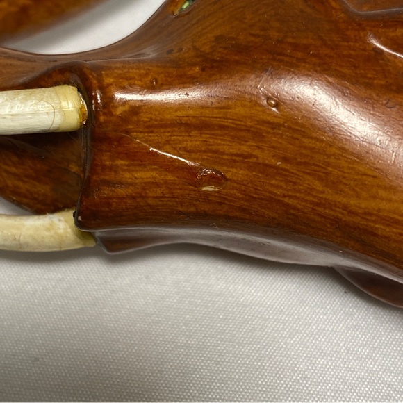 Cute Retro Elephant c1960s Vintage Elephant in Faux Wood - Picture 14 of 14